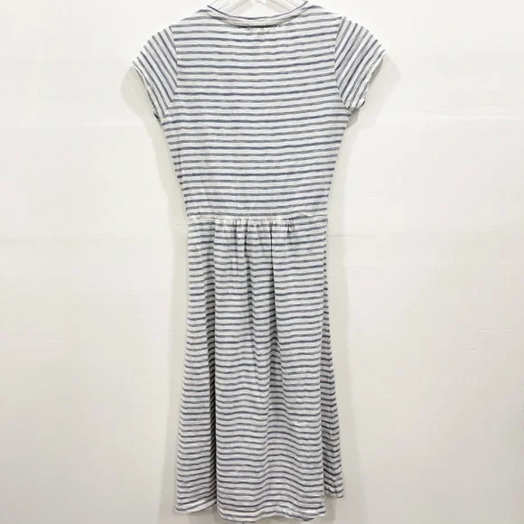 Lucky Brand Scoop Neck Dress Stripe Tie-Waist Blue - Picture 3 of 9
